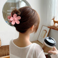 Korean Flower Hair Claw Clip for Women, Cute Floral Shark Clip, Strong Hold Updo Hair Clamp, Bath Hair Clip, Sweet Fashion Hair Accessory